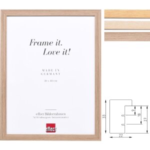 Effect Holzspiegel Profil 54 – Elegante wandspiegel in eikenhout, geelgeverfd eikenhout en esdoorn, Shabby-Chic & landhuisstijl