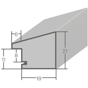 MendeFrames houten fotolijst H130 wit 24x30 cm met antireflexglas