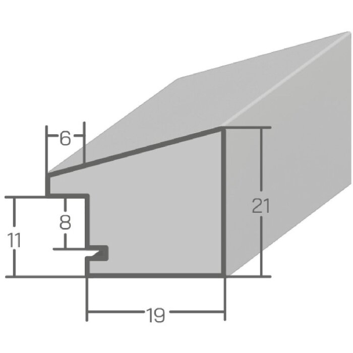 MendeFrames Houten fotolijst H130 wit 21x29,7 cm Museumsglas