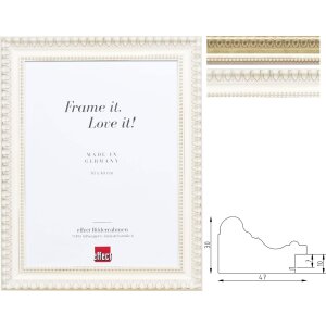 Effect Houten Spiegel Profiel 56 in Antikzilver of Wit 30x40 tot 50x70 cm