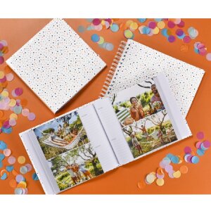 Hama Memo-Album Confetti, wit, 22,5 x 22 cm, voor 200...
