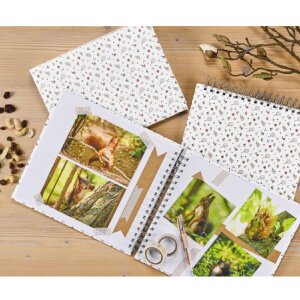 Hama Spiral-Album Floral, 28x24 cm, 50 witte...