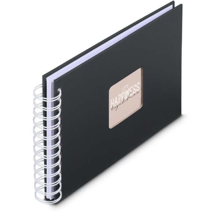 Hama Spiral-Album Fine Art, 24x17 cm, 50 witte pagina’s, New Black