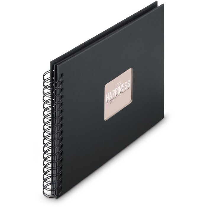 Hama Spiral-Album Fine Art 28x24 cm, 50 zwarte pagina’s, New Black