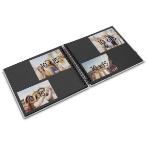 Hama Spiral-Album Fine Art 28x24 cm, 50 zwarte pagina’s, New Black