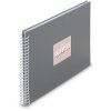 Hama Spiral-Album Fine Art, 36x32 cm, 50 witte bladzijden, steingrau
