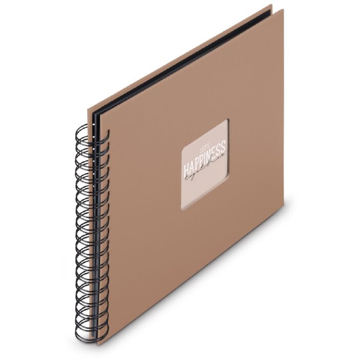 Hama Spiral-Album Fine Art 28x24 cm, 50 zwarte pagina’s, Mousse