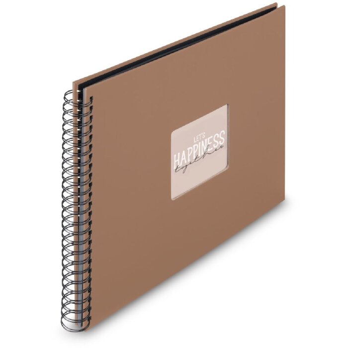 Hama Spiral-Album Fine Art 36x32 cm, 50 zwarte pagina’s, Mousse-omslag