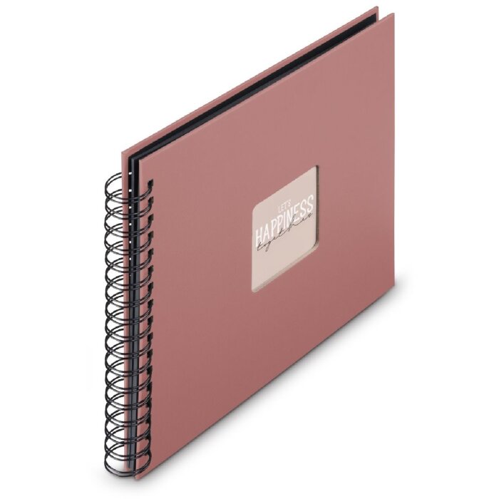 Hama Spiral-Album Fine Art, 28x24 cm, 50 zwarte pagina’s, kleur Terra