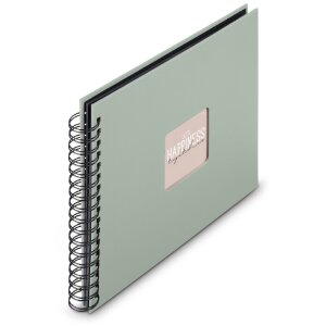 Hama Spiral-Album Fine Art, 28x24 cm, salie, 50 zwarte...