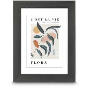 Hama Kunststoflijst Flora, contrastgrijs, 20 x 30 cm