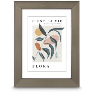 Hama Kunststoflijst Flora, staalkleur, 15x20 cm,...