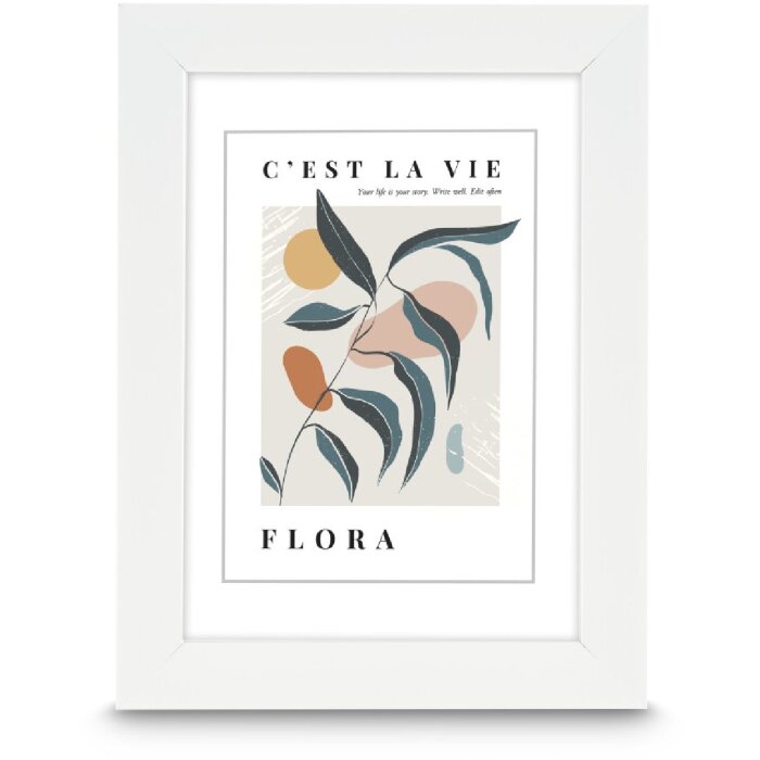 Hama Kunststoflijst Flora, Wit, 20 x 30 cm