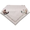 Clayre & Eef Tafelkleed 100x100 cm met kippenmotief in beige
