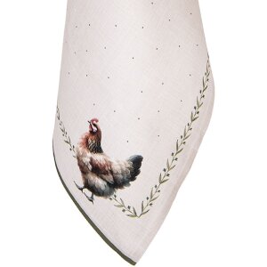 Clayre & Eef keukendoek 50x70 cm beige-bruin 100% katoen