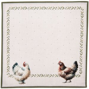 Clayre & Eef servetten 6 stuks 40x40 cm beige-bruin