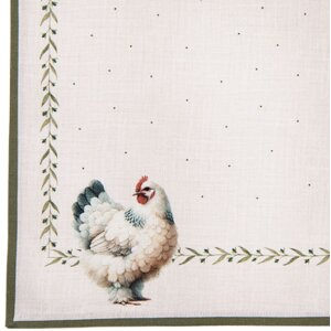 Clayre & Eef servetten 6 stuks 40x40 cm beige-bruin