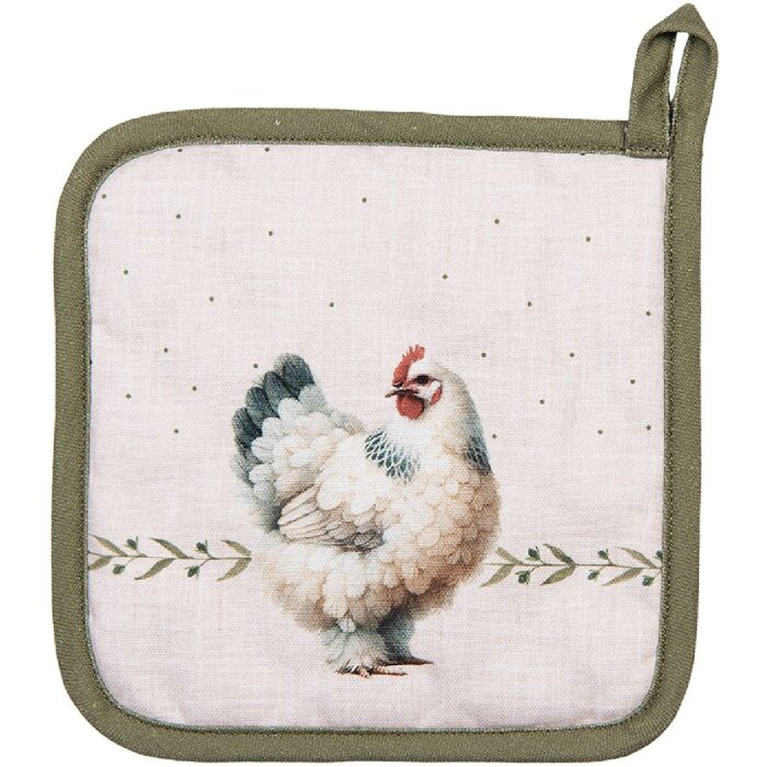 Clayre & Eef koekenrek 20x20 cm beige-bruin katoen