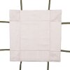 Clayre & Eef Stoffen Broodmandje 35x35x8 cm Beige met Groene Rand