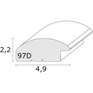 Deknudt S97DD7 houten fotolijst zilver met helderglas, 13x18 tot 40x60 cm