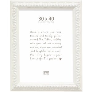 Deknudt S996K houten wandlijst wit of zwart, 30x40-40x60 cm, met klarglas