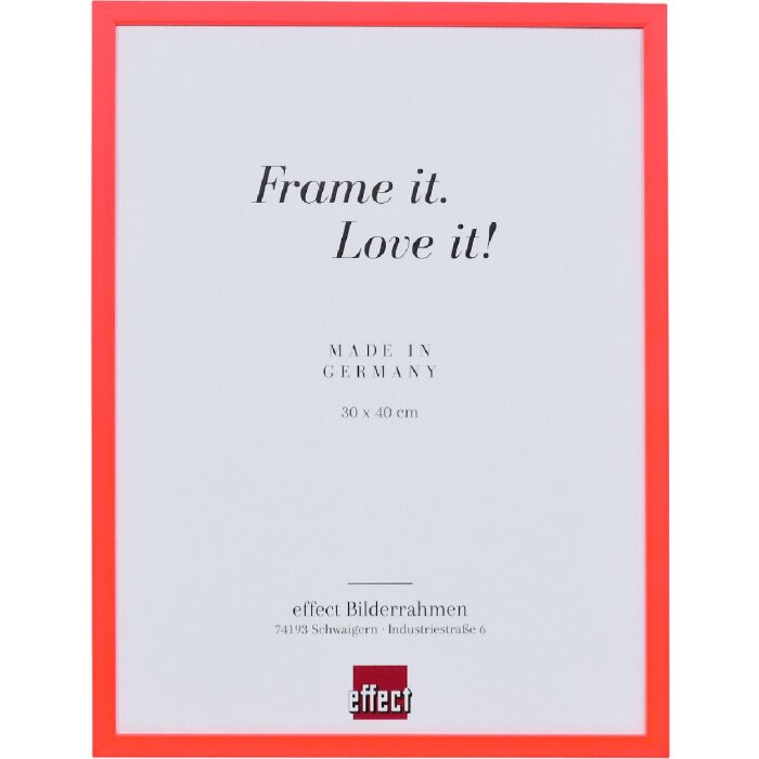 Effect Houten Foto-Frame Profiel Neonrood 14,8x21 cm met Acrylglas