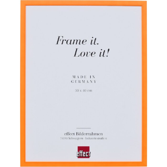 Effect Holzrahmen Profil neonorange 27x48 cm met antireflexglas