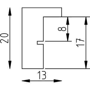 Effect houten fotolijst neonrood 18x32 cm met antireflexglas
