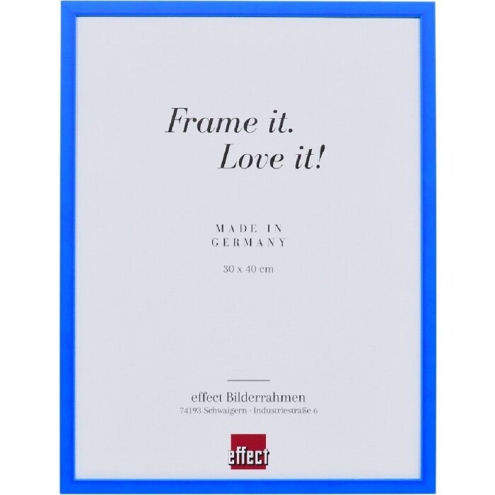 Effect Holzrahmen Profil neonblau 40x60 cm met klarglas