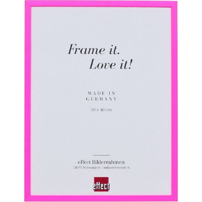 Effect Houten Fotolijst Profil Neonroze 25x50 cm met Klarglas