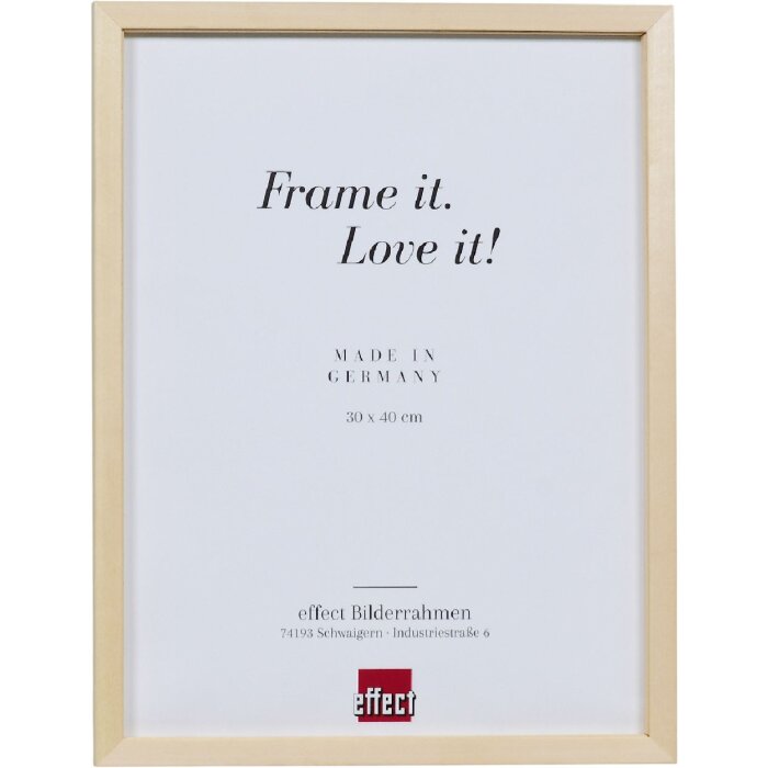 Effect houten foto-lijst 2480 linden 14,8x21 cm met normaal glas en afstandshalter
