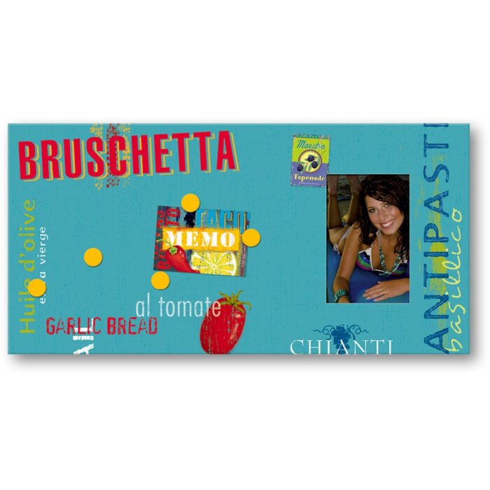 Bruschetta Houten Fotolijst met Magneten voor Recepten