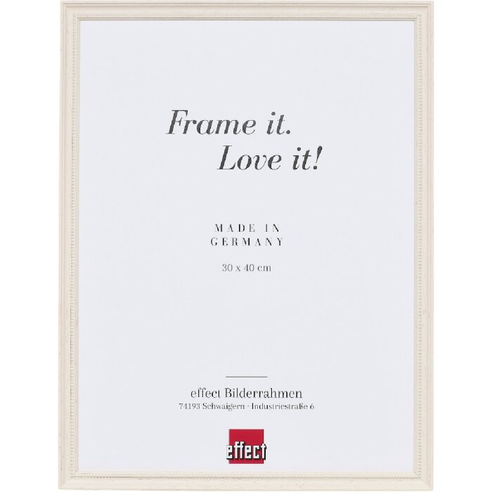 Effect Holzrahmen Profil 2440 wit 27x48 cm met antireflexglas