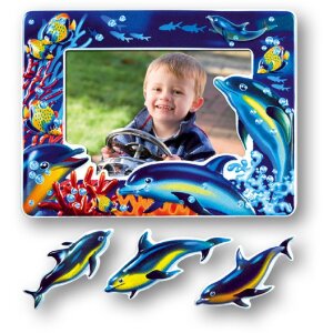 ZEP Muursticker Dolfijnen Fotolijst 10x15 cm