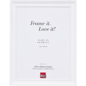 Clayre & Eef Effect Houten Fotolijst Profil 2420 wit 50x65 cm Kunstglas