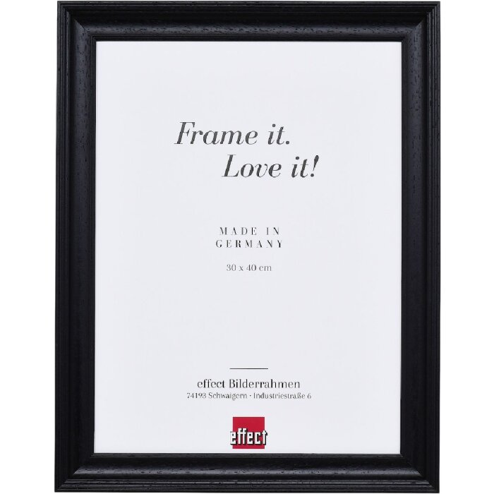 Effect Holz-Bilderrahmen Profil 2420 zwart 42x59,4 cm kunstglas