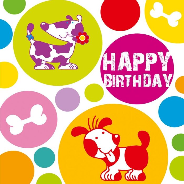 Mini-kaart Artebene Verjaardag-Honden