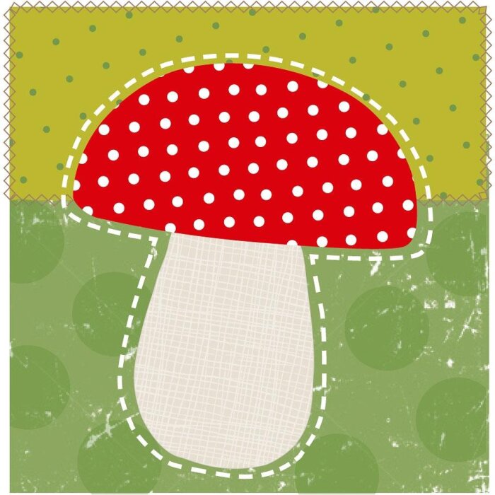 Mini Kaart Kunst Niveau Paddestoel