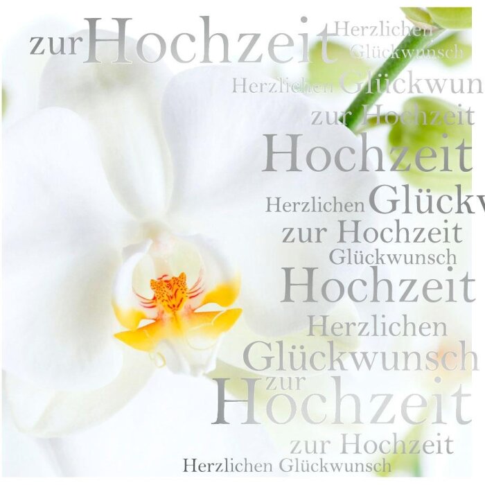 Mini Kaart Kunst Niveau Embossing-Wedding-Orchidee