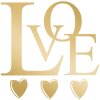 Mini kaart Art Level Embossing-Love-Goud