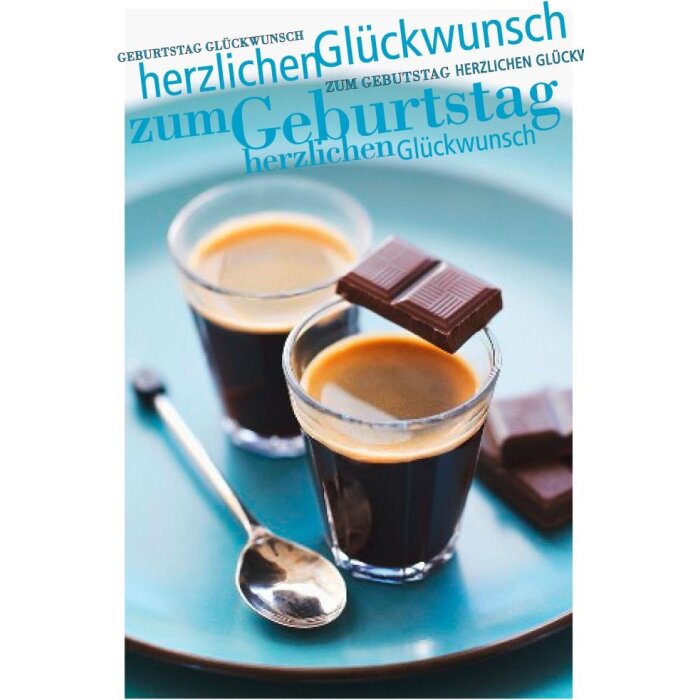 Verjaardagskaart Espresso Chocolade