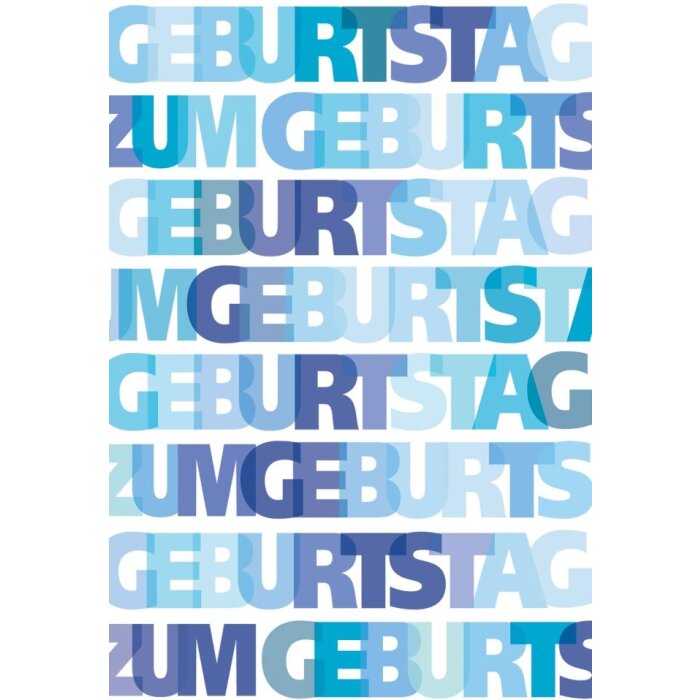 Artebene Verjaardagskaart blauw