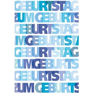 Artebene Verjaardagskaart blauw