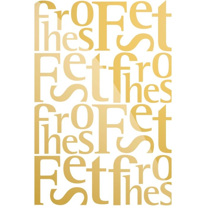 Kaart Vrolijk Kerstfeest Typo goud