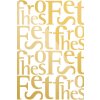 Kaart Vrolijk Kerstfeest Typo goud