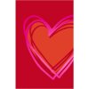 Art Level Kaart Embossing-Hart-Rood