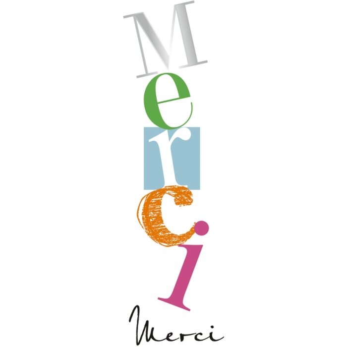 Kunstniveau Kaart Emboss-Merci-Rood