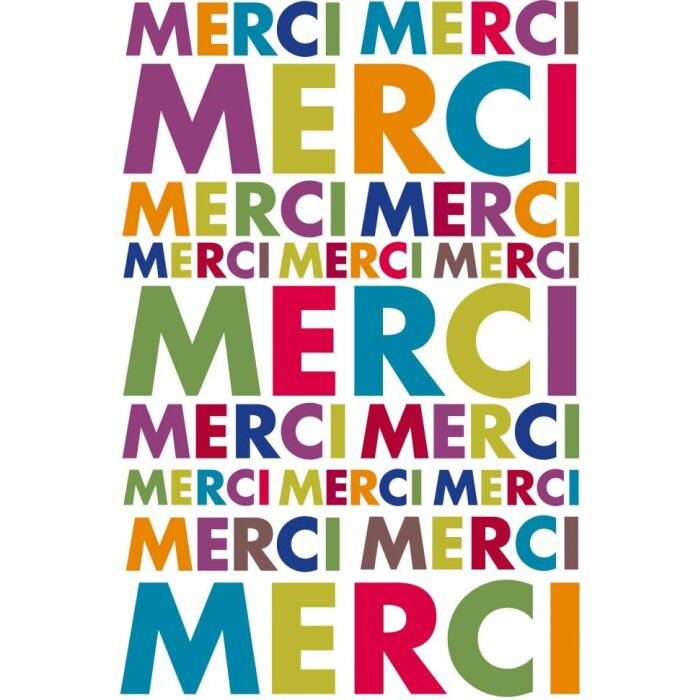 Kunstniveau Kaart Folie-Merci