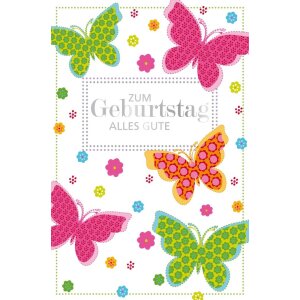 Artebene kaart Embossing-Verjaardag-Vlinders