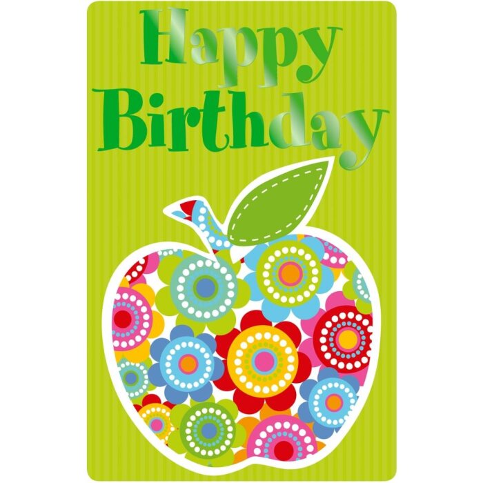 Artebene Kaart Embossing-Verjaardag-Appel